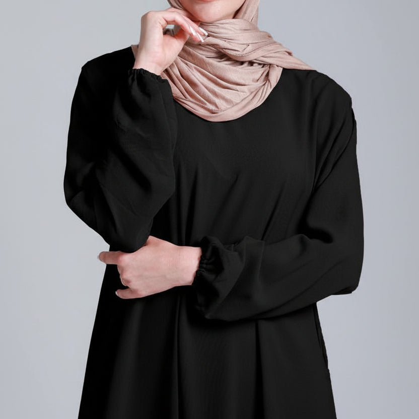 Basic abaya in black