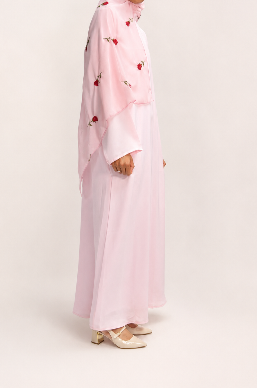 Rose d'Amour Abaya in Pink