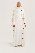 Rose d'Amour Abaya in White