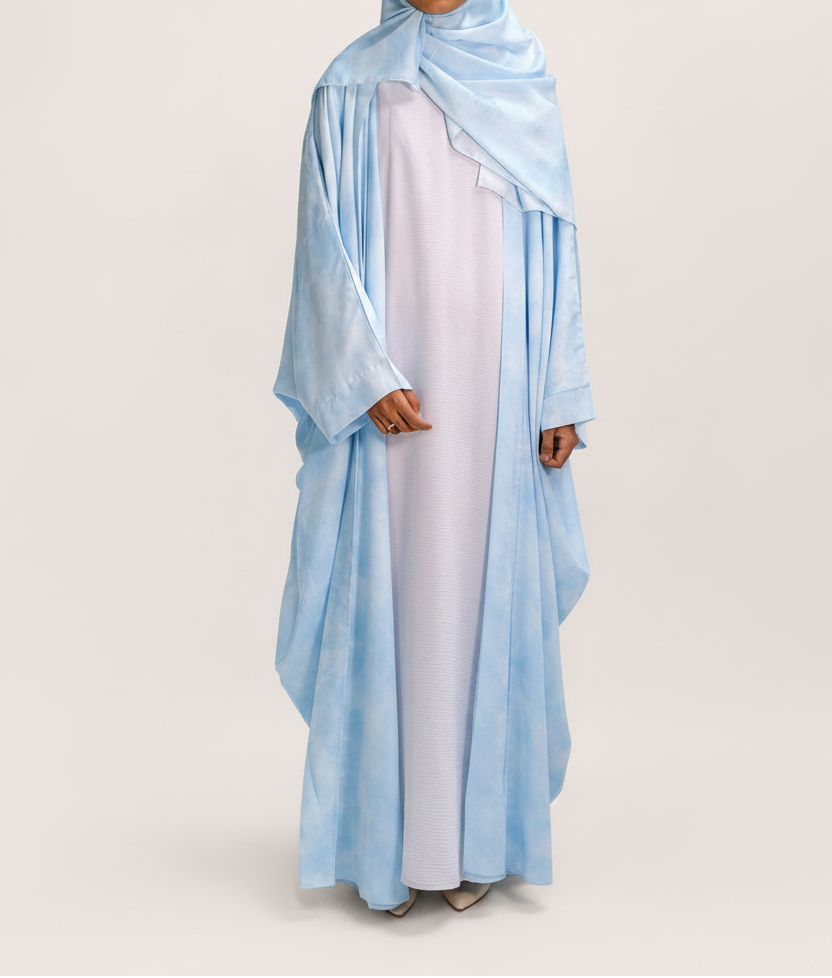 Le ciel bleu open abaya