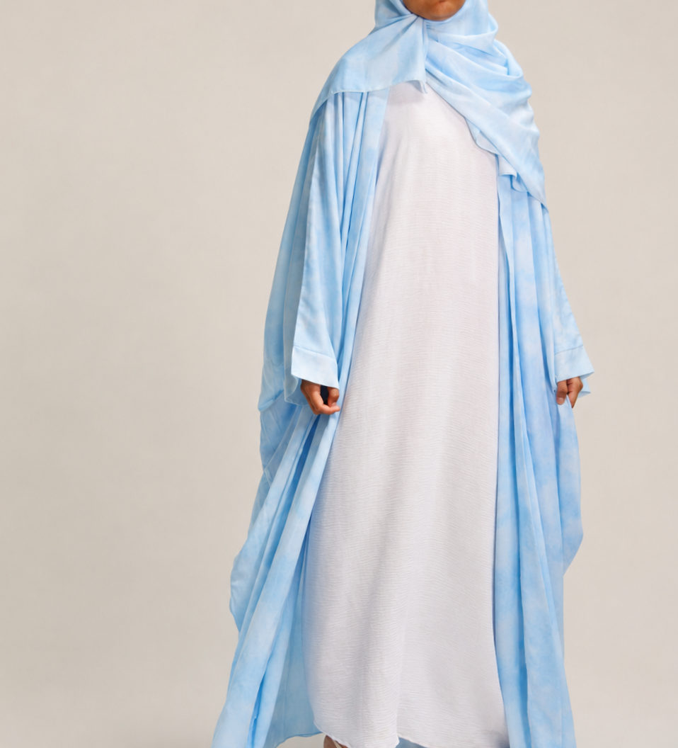 Le ciel bleu open abaya