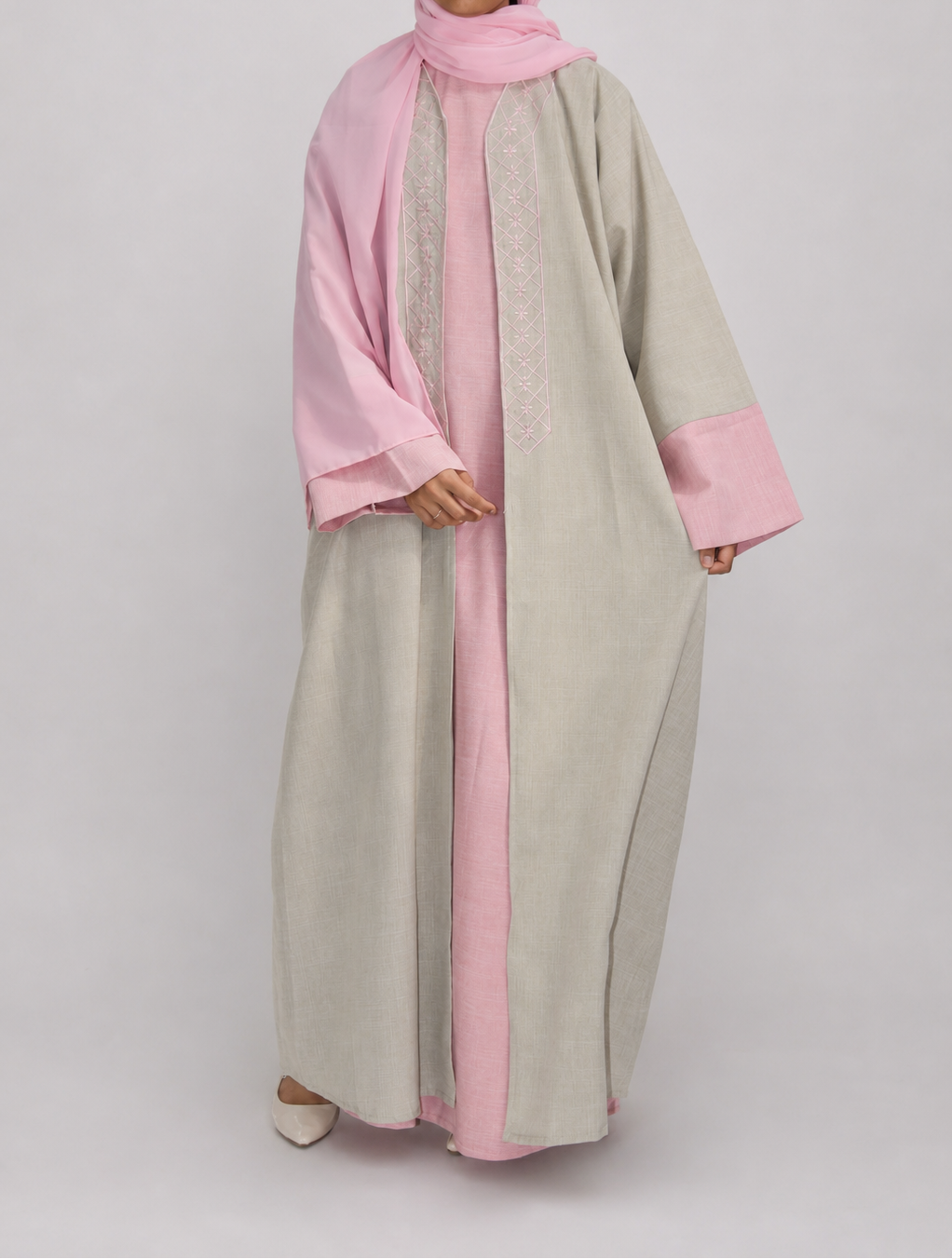 La Rosée linen Abaya