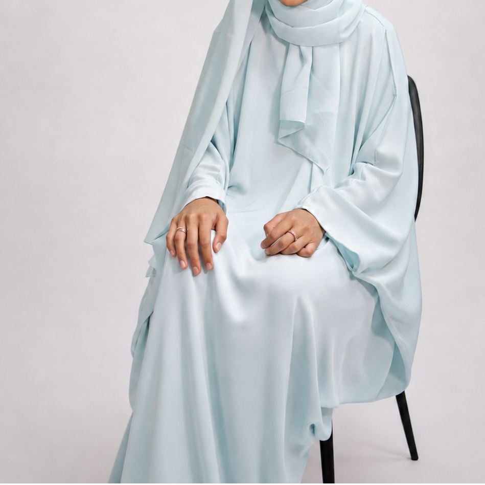 Bleu pastel Abaya
