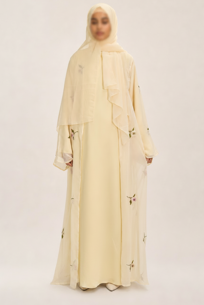 Très belle Abaya in Yellow
