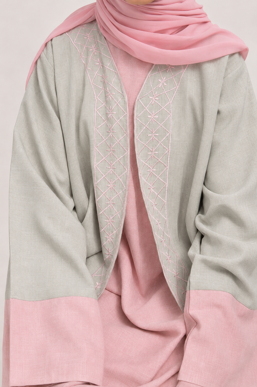 La Rosée linen Abaya