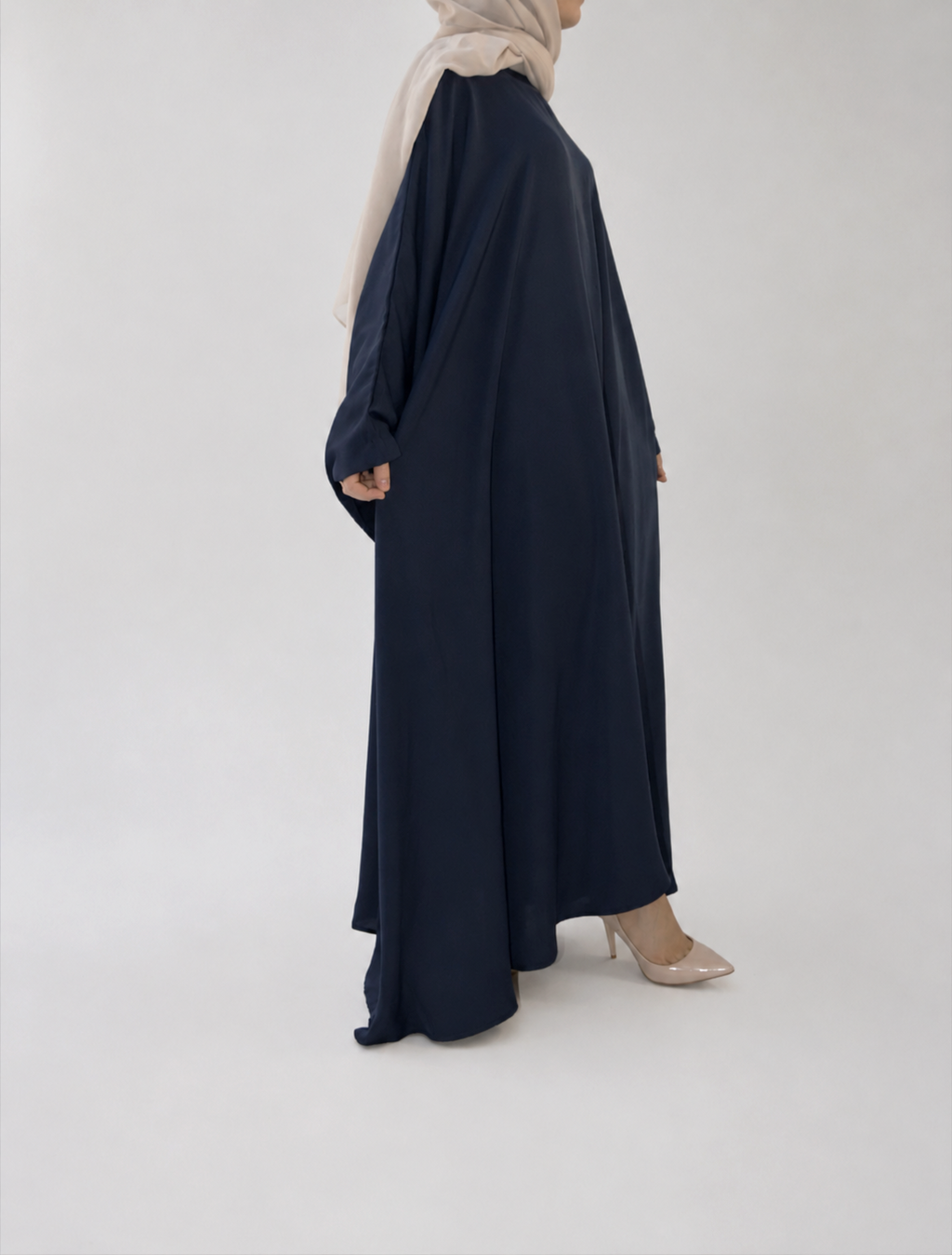 Classic Batwing Abaya in Blue