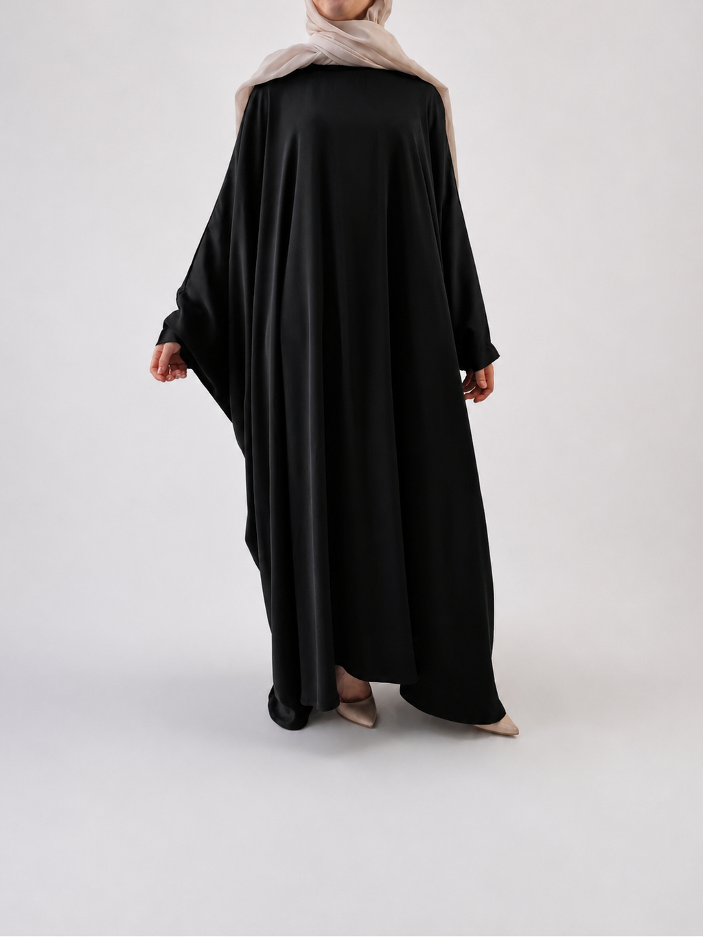 Classic Batwing Abaya in Black