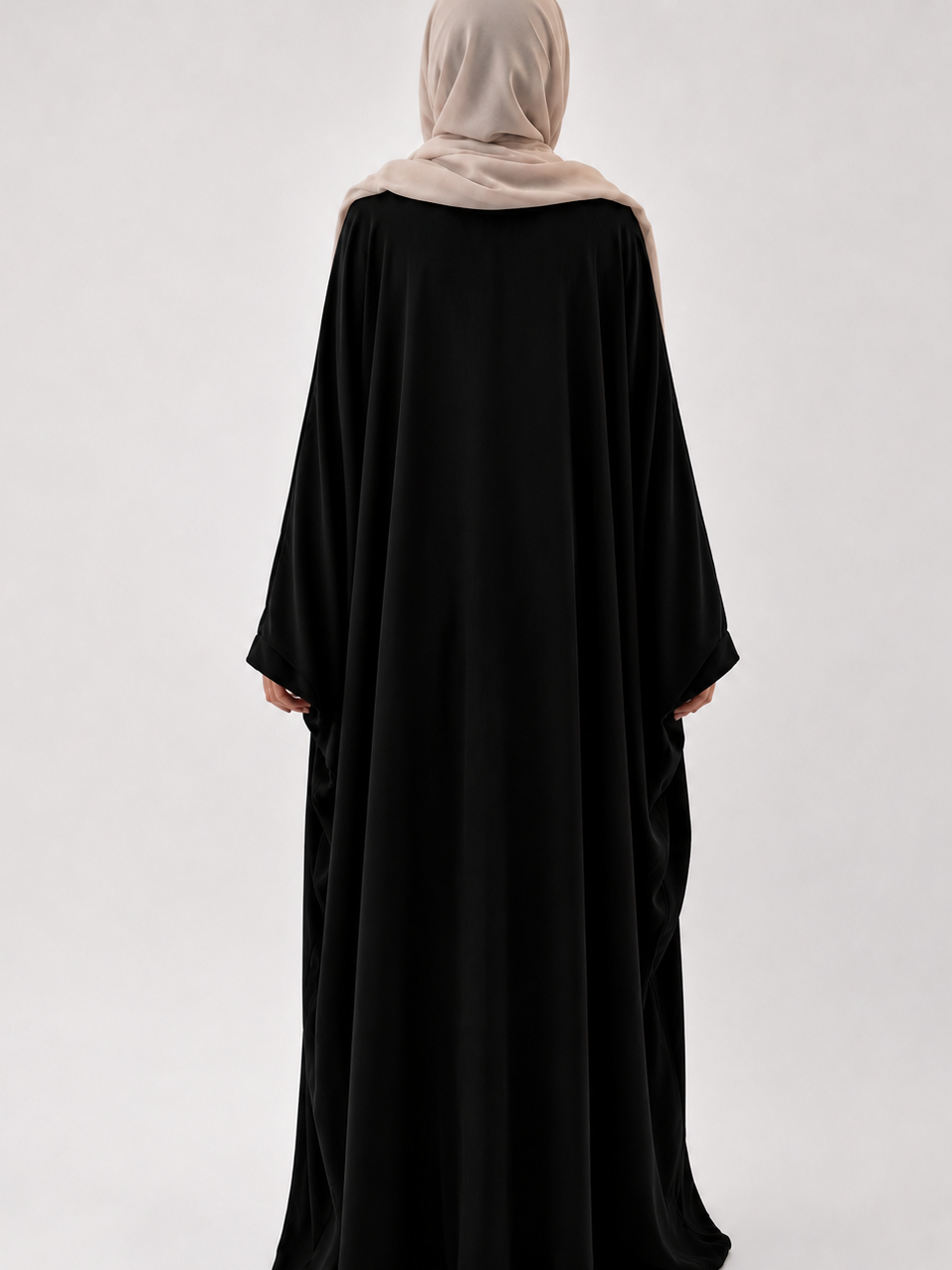 Classic Batwing Abaya in Black