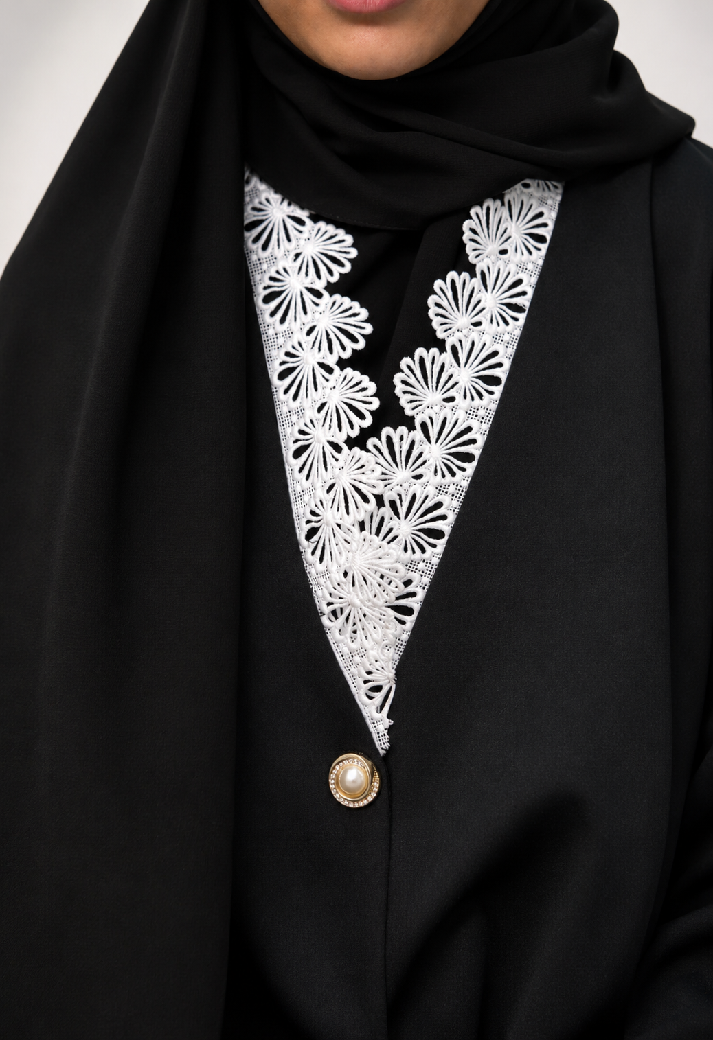 Jasmine Flower Lace Abaya