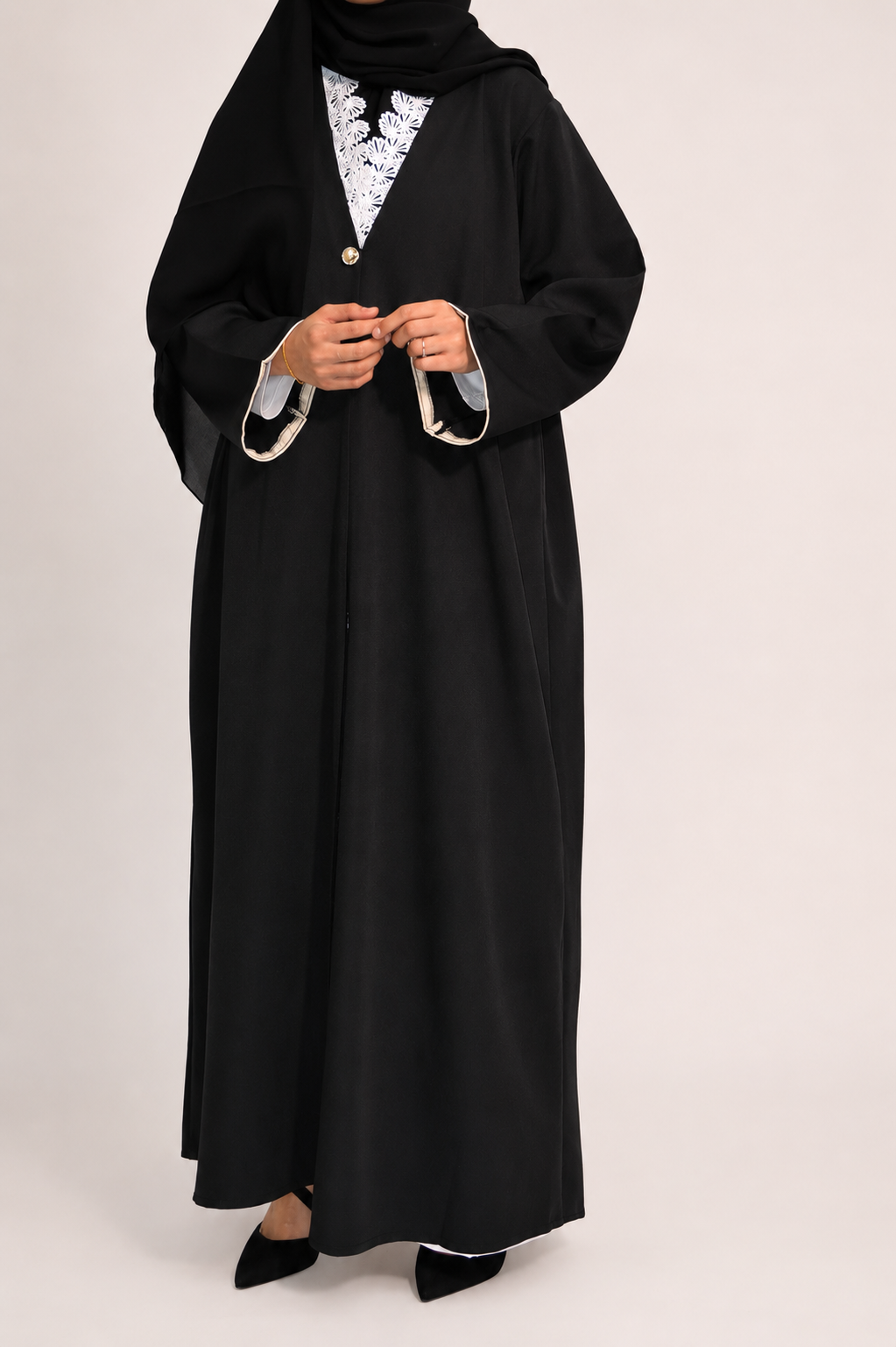 Jasmine Flower Lace Abaya