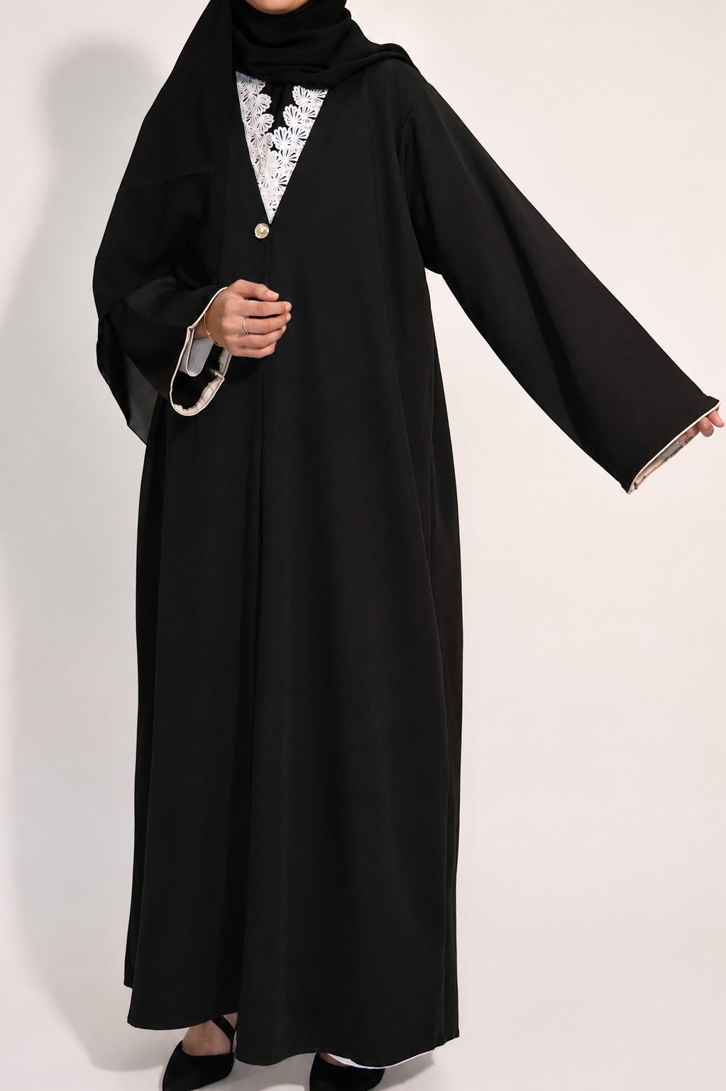 Jasmine Flower Lace Abaya
