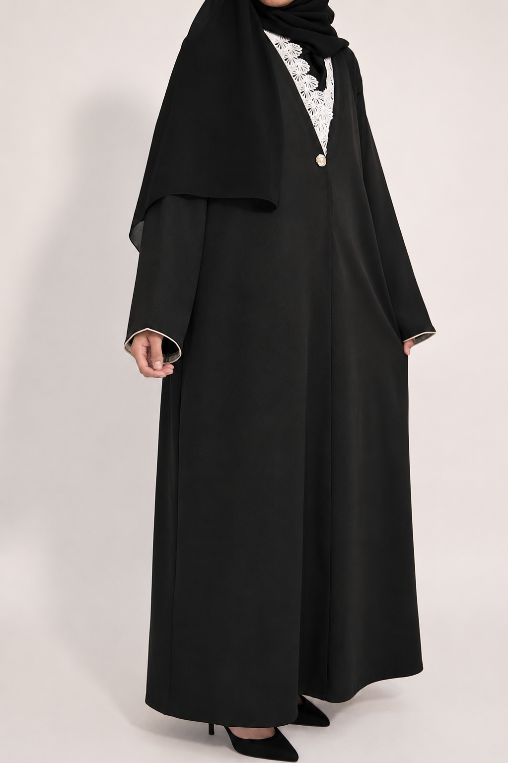 Jasmine Flower Lace Abaya