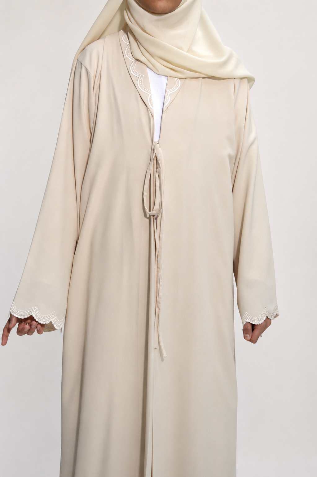The Ivory Tie abaya