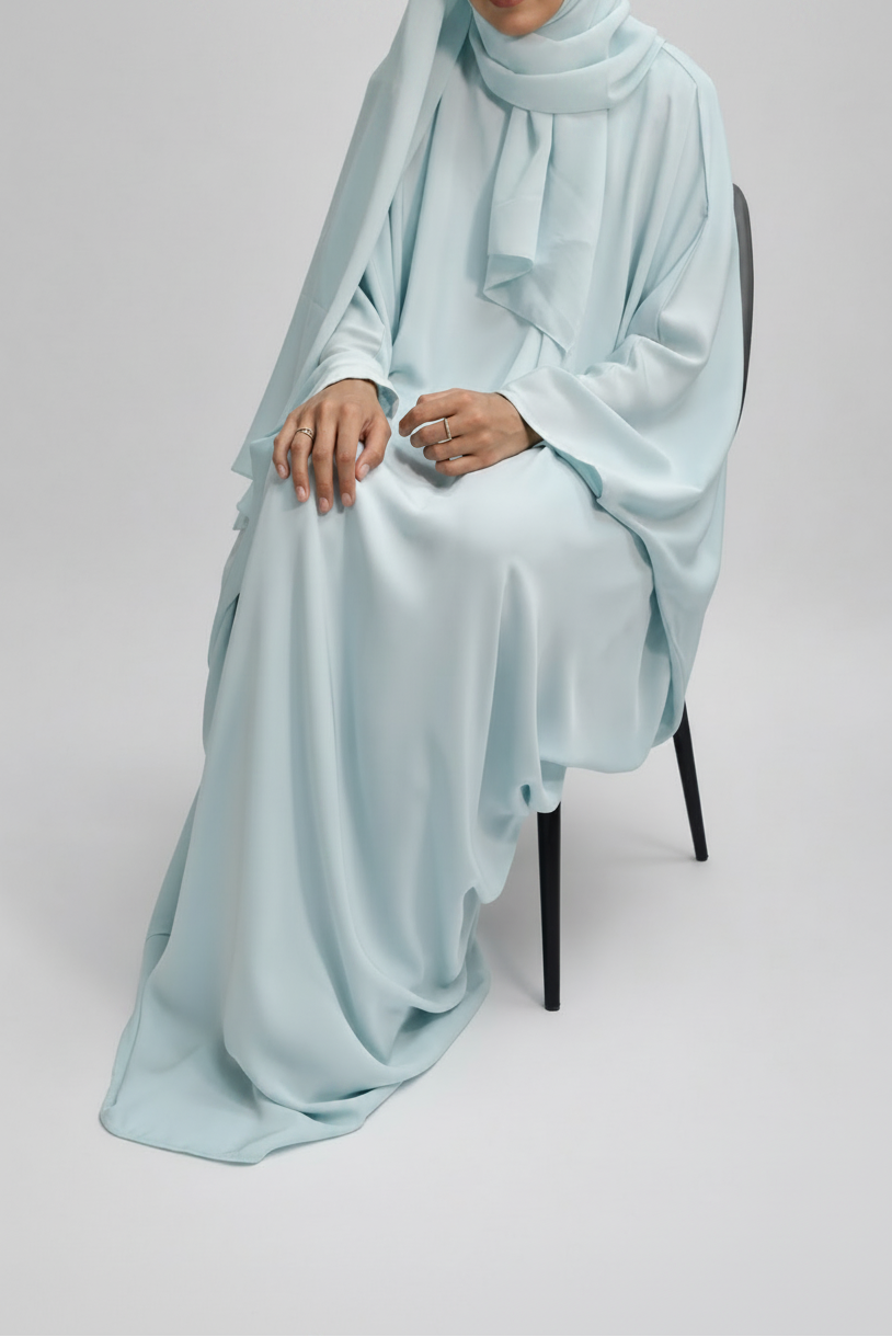 Bleu pastel Abaya