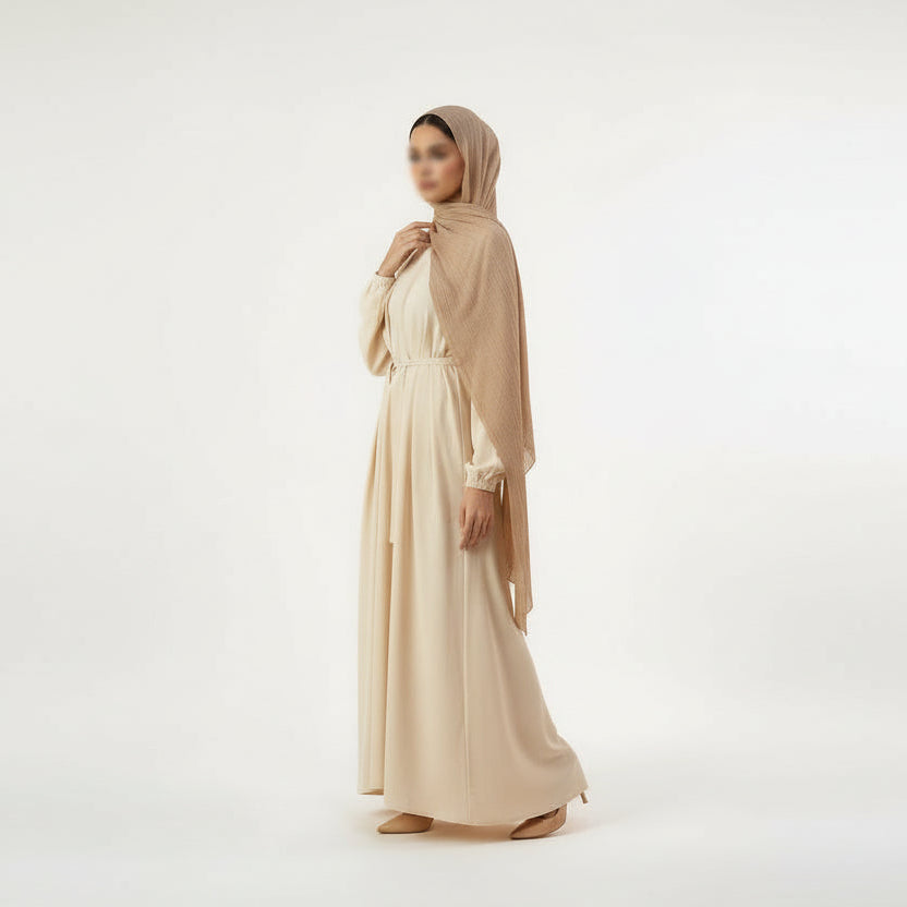 Basic abaya in cream
