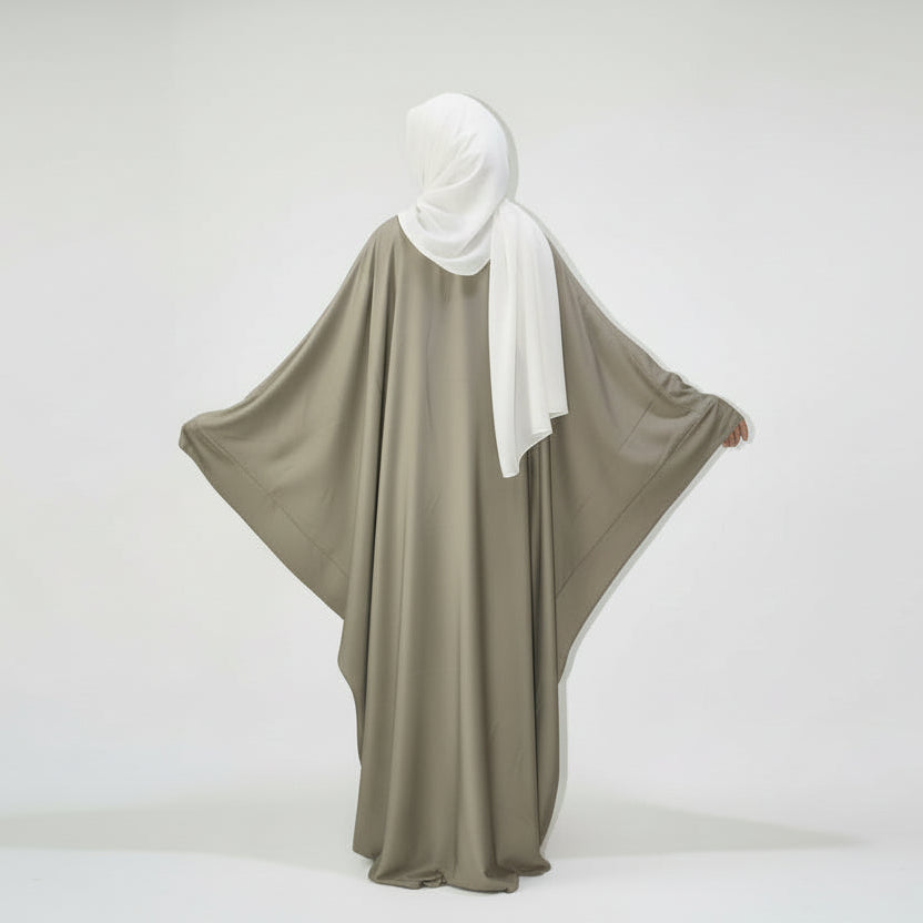 Signature Butterfly Abaya in grey