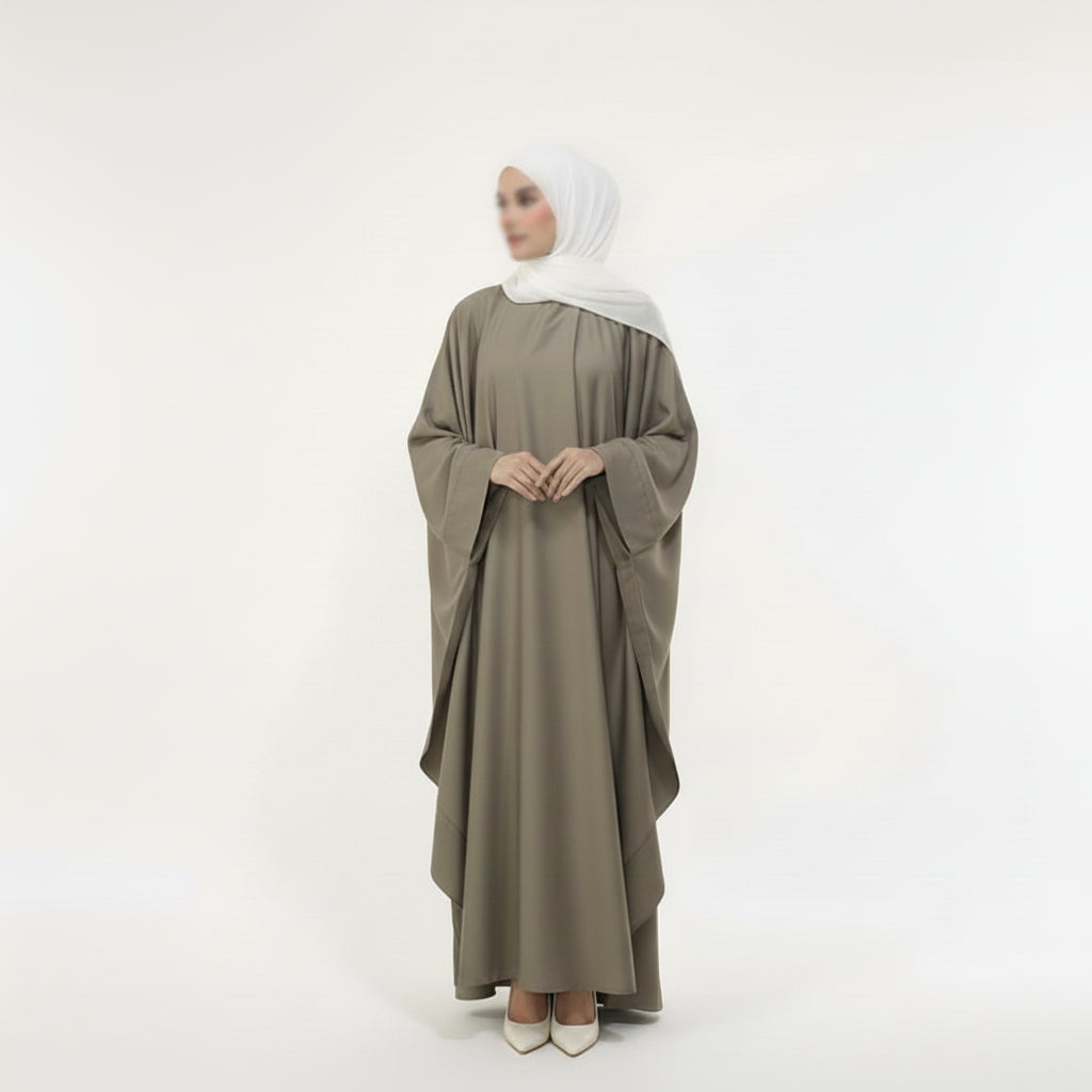 Signature Butterfly Abaya in grey