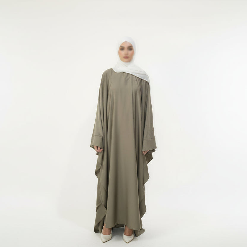 Signature Butterfly Abaya in grey