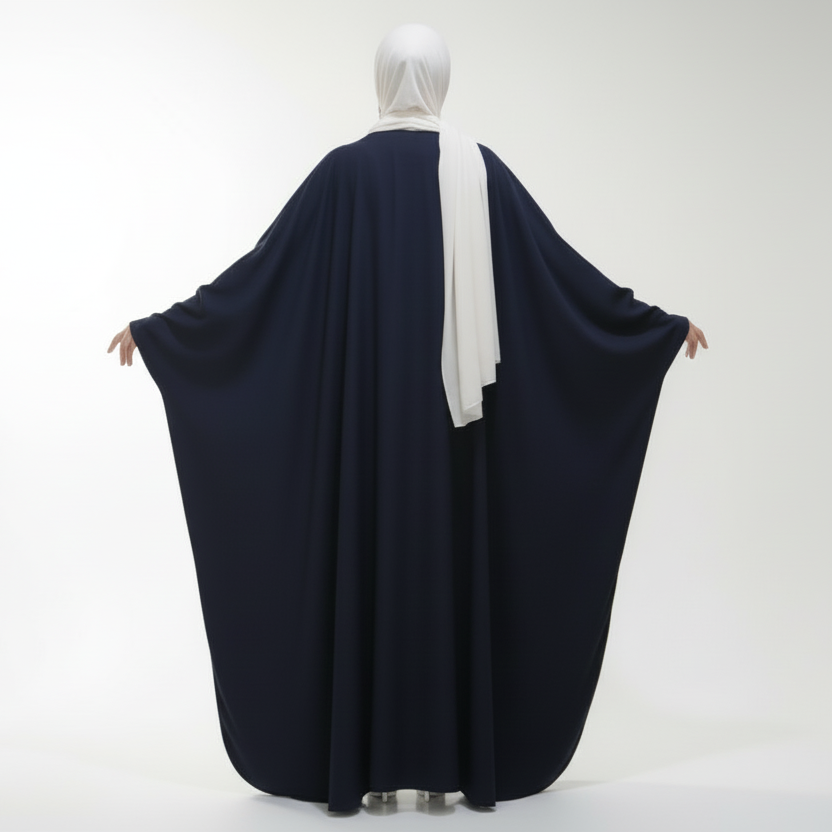 Classic Batwing Abaya in blue