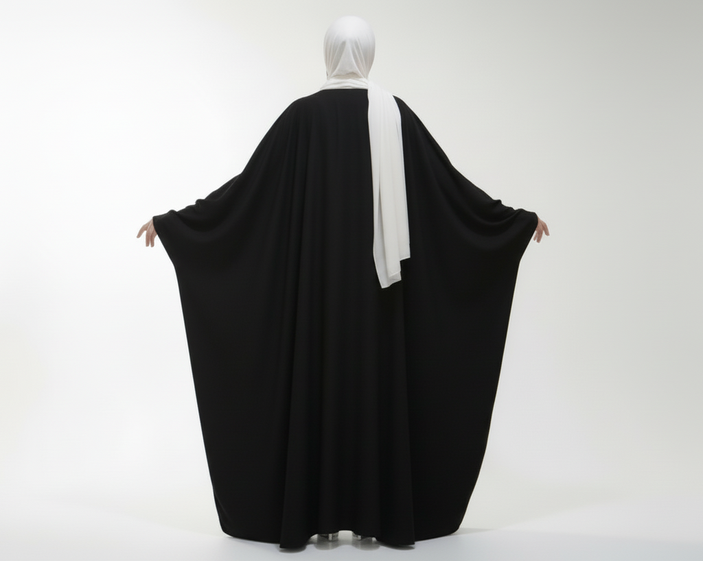 Classic Batwing Abaya in black