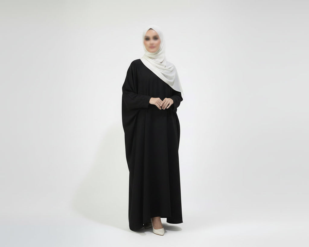 Classic Batwing Abaya in black