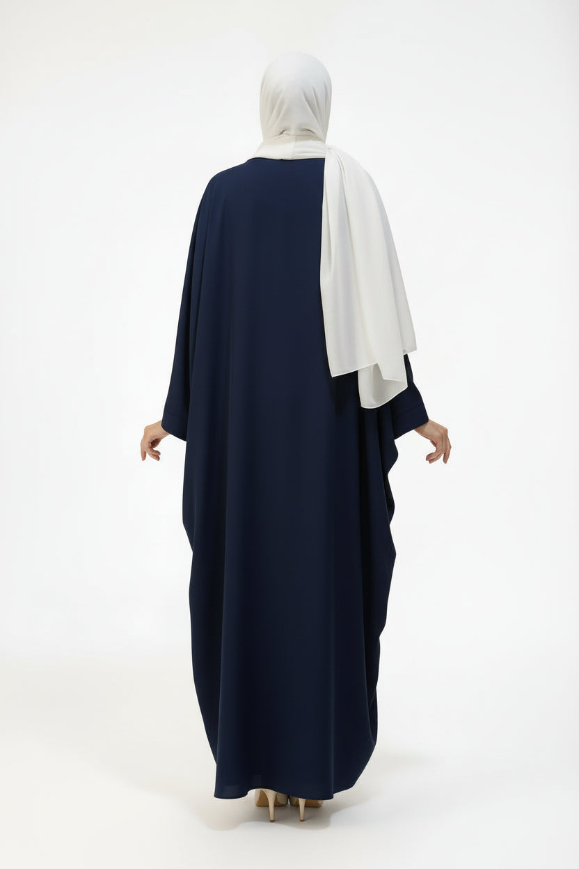 Classic Batwing Abaya in blue