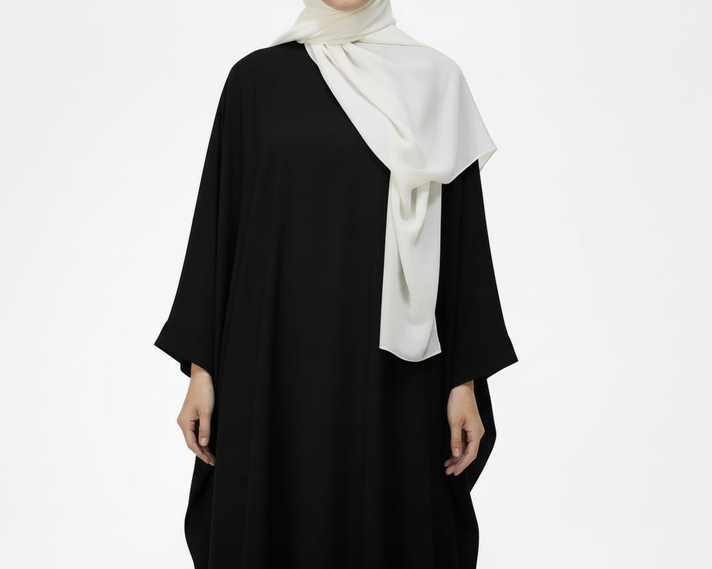 Classic Batwing Abaya in black