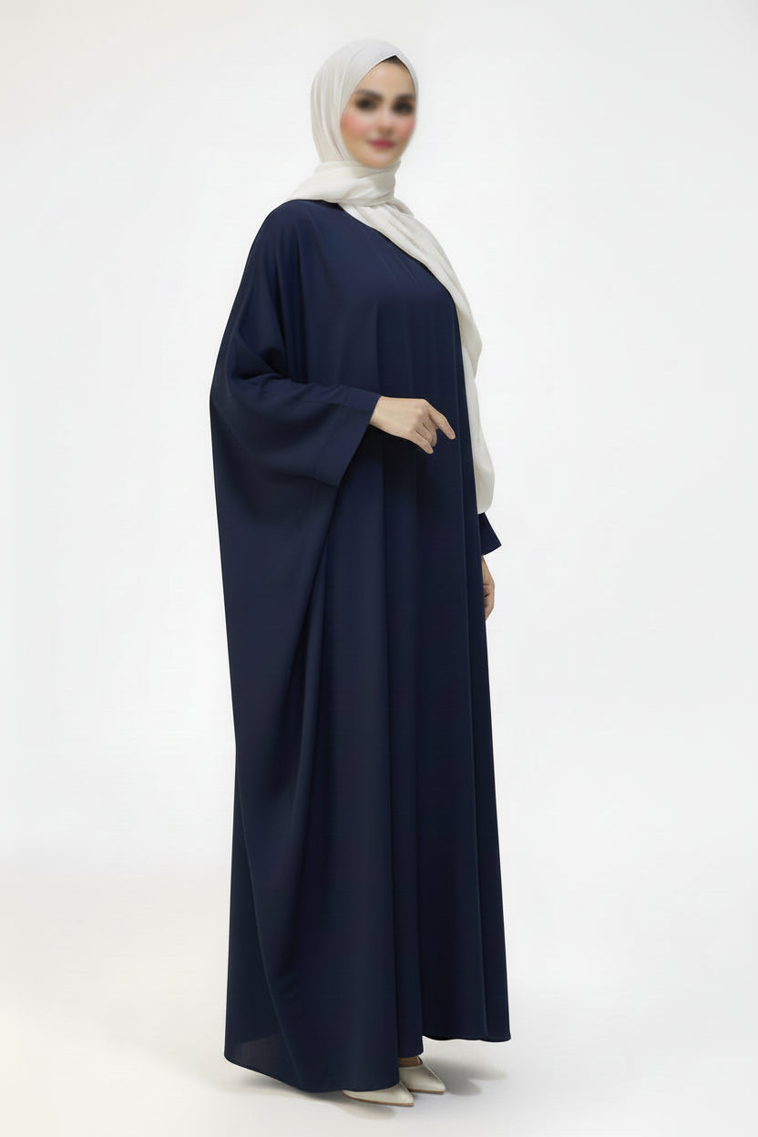 Classic Batwing Abaya in blue