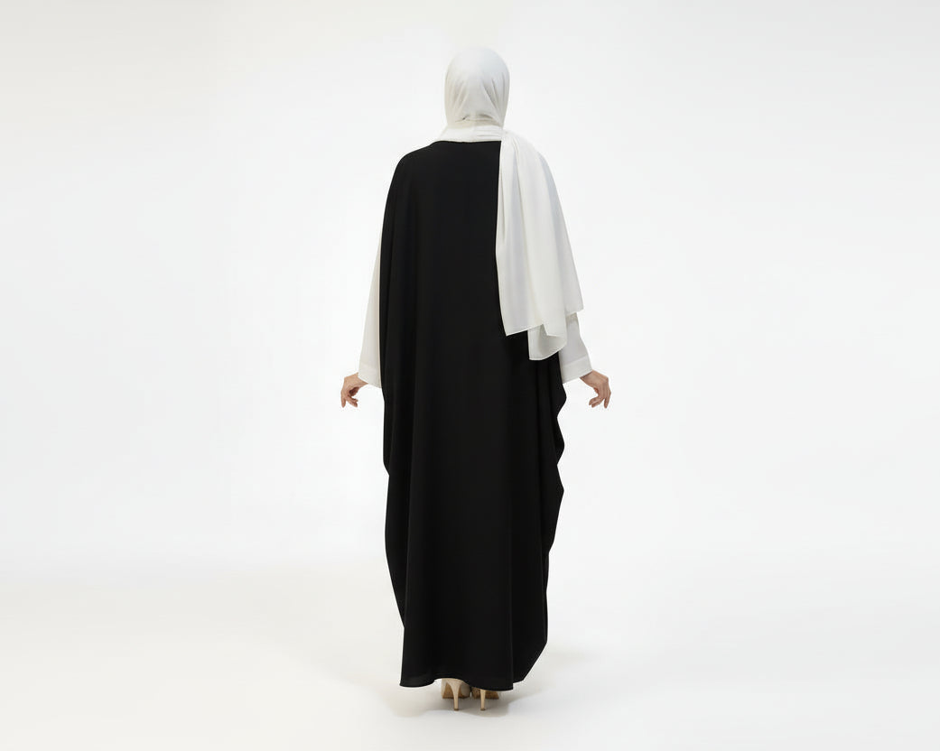 Classic Batwing Abaya in black