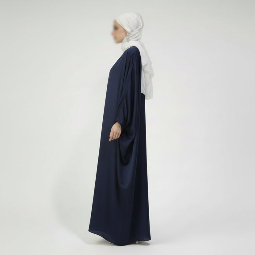 Classic Batwing Abaya in blue