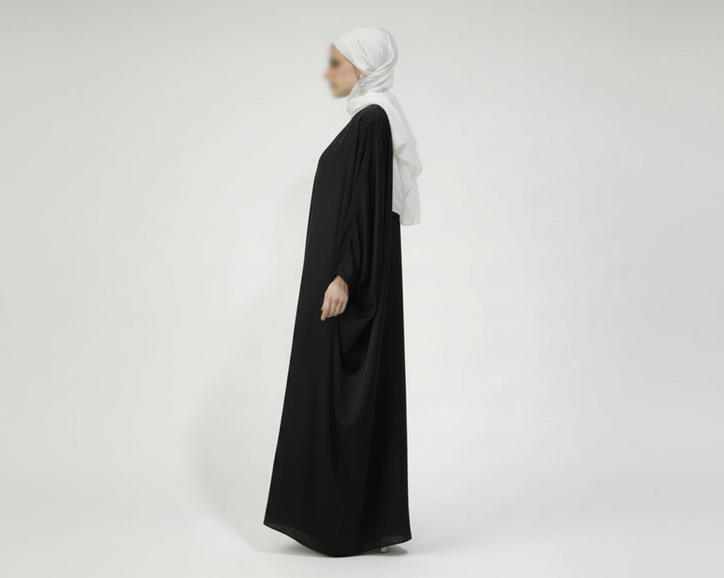 Classic Batwing Abaya in black