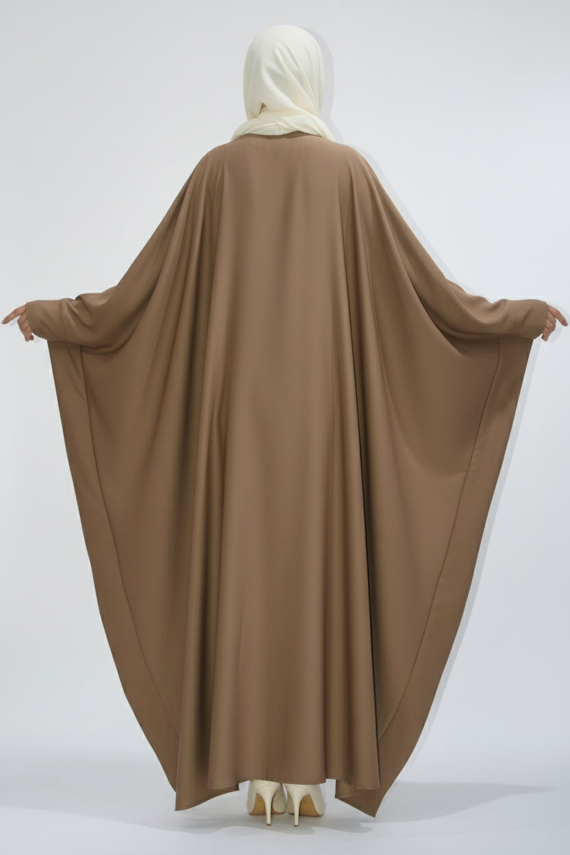 Signature Butterfly Abaya in mocha