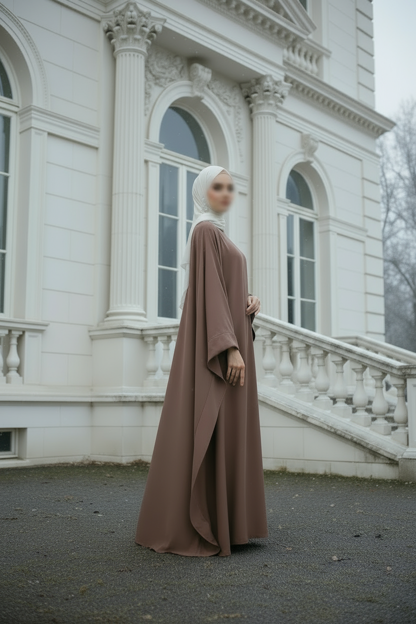 Signature Butterfly Abaya in rose LAST ONE