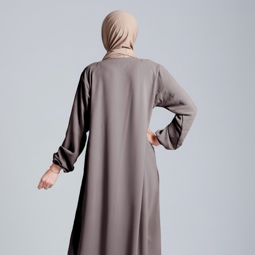 Back view with hijab