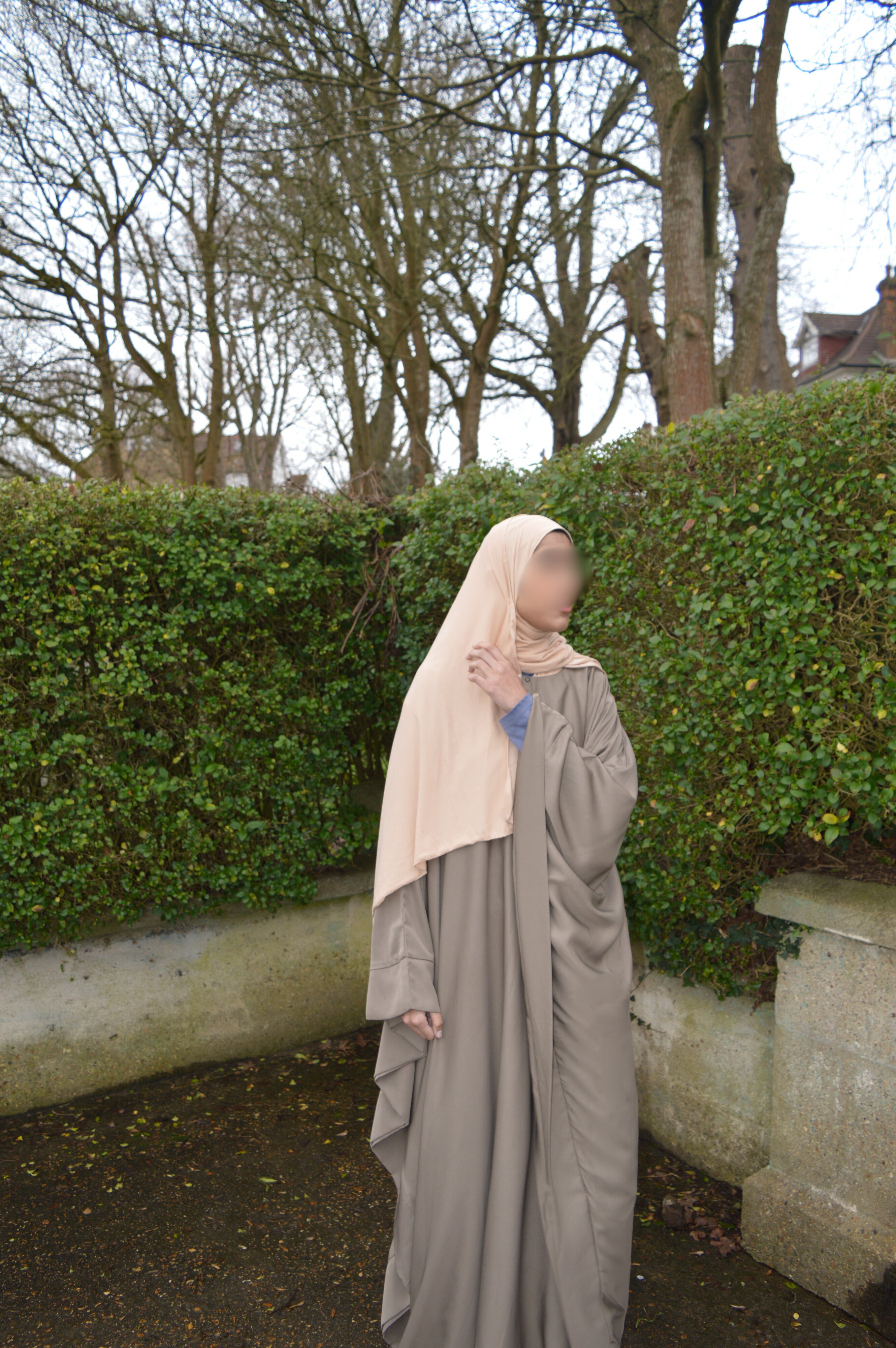 Signature Butterfly Abaya in grey