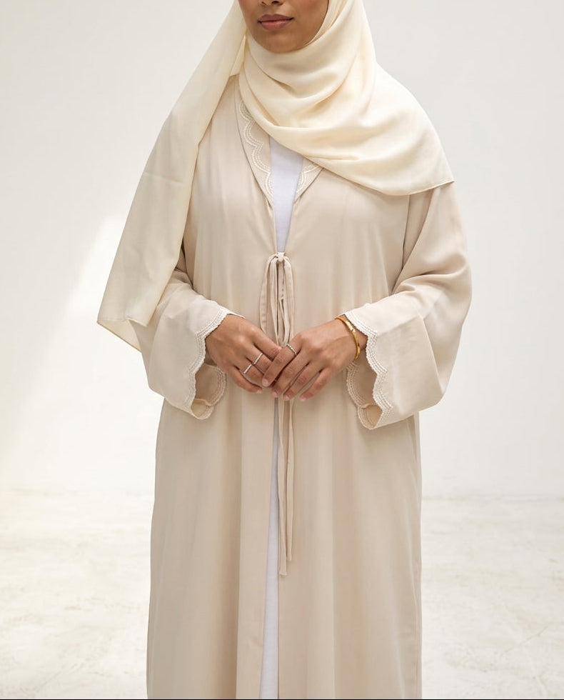 The Ivory Tie abaya