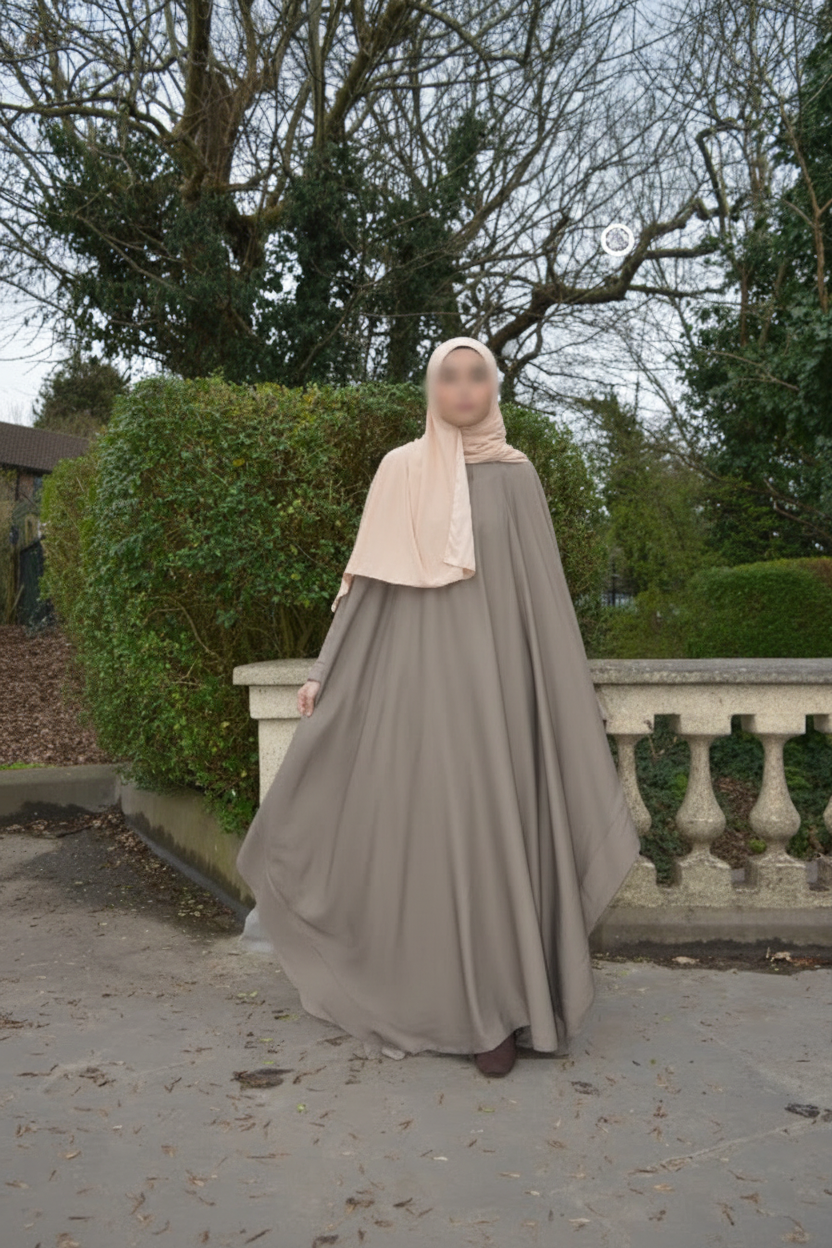 Signature Butterfly Abaya in grey