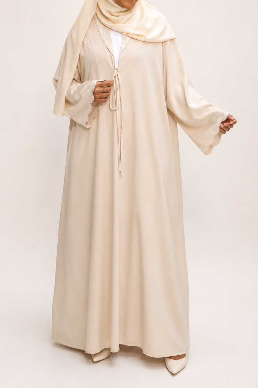 The Ivory Tie abaya