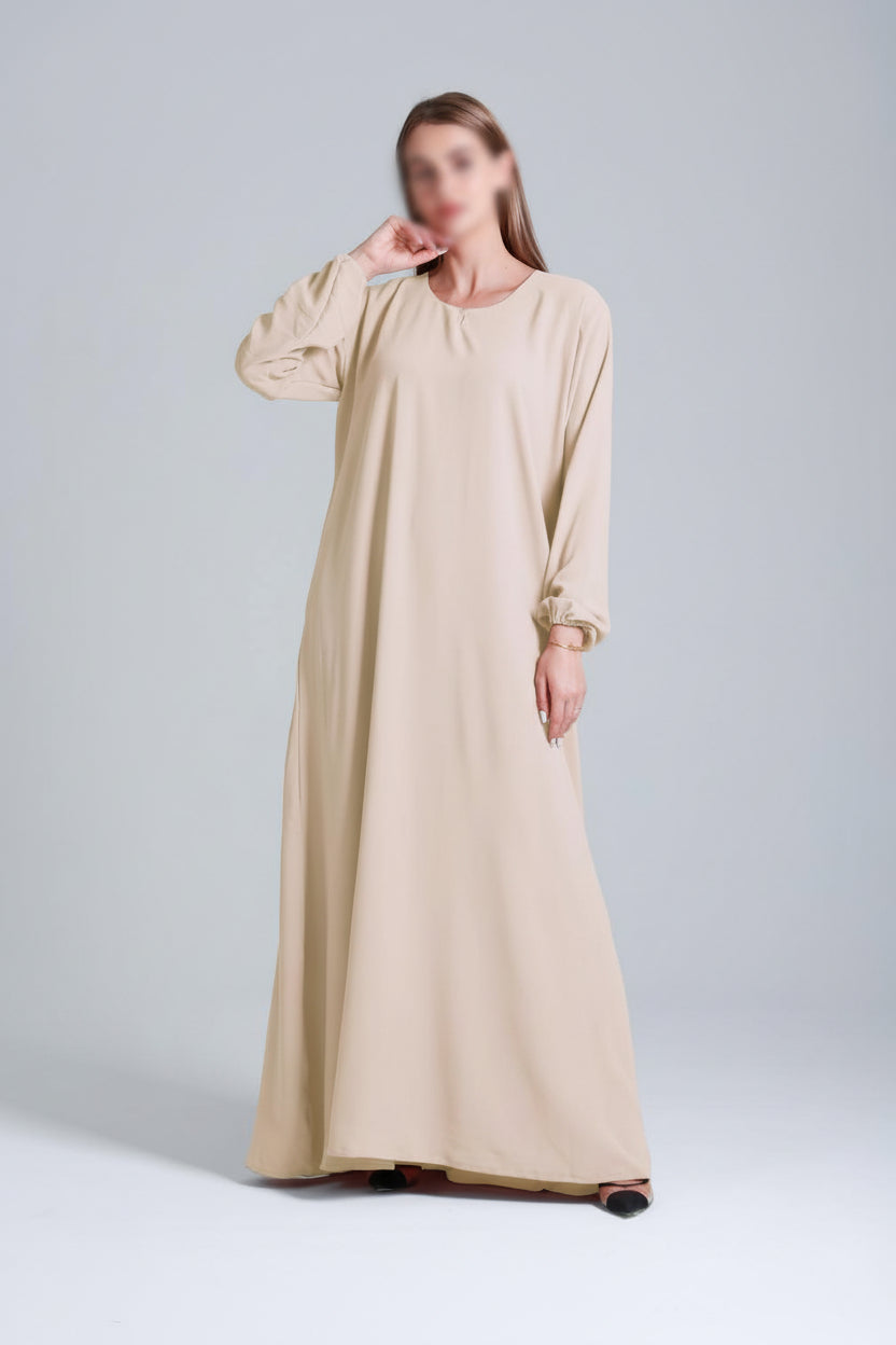 Basic abaya in cream