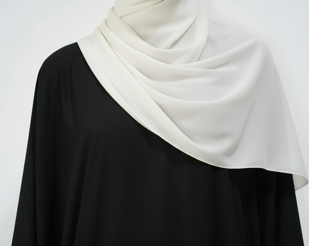 Classic Batwing Abaya in black