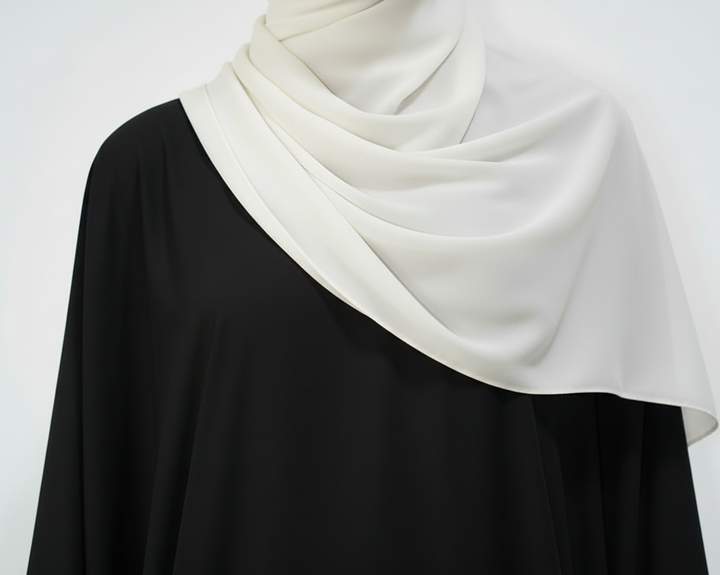 Classic Batwing Abaya in black