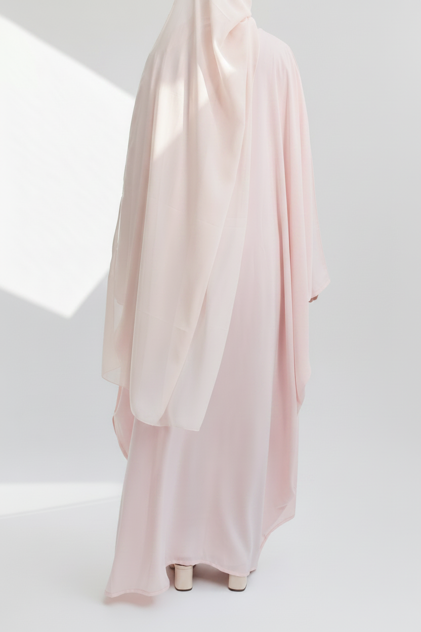 Rose pâle abaya