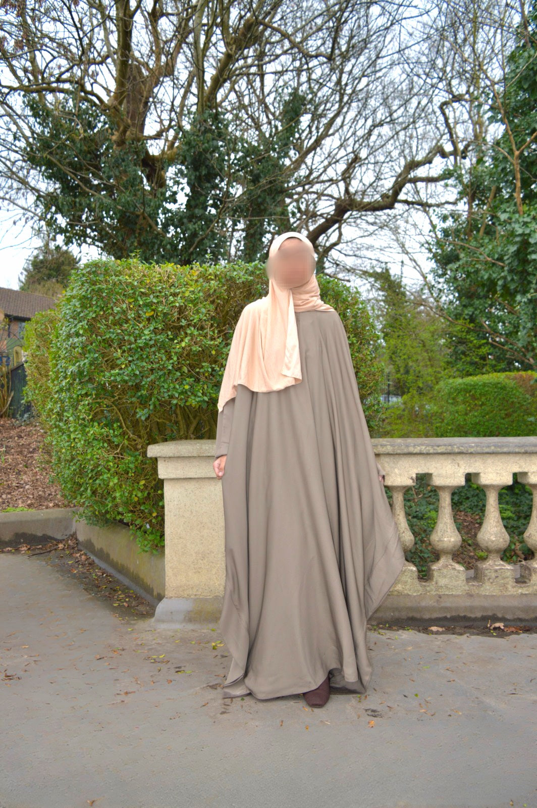 Signature Butterfly Abaya in Grey