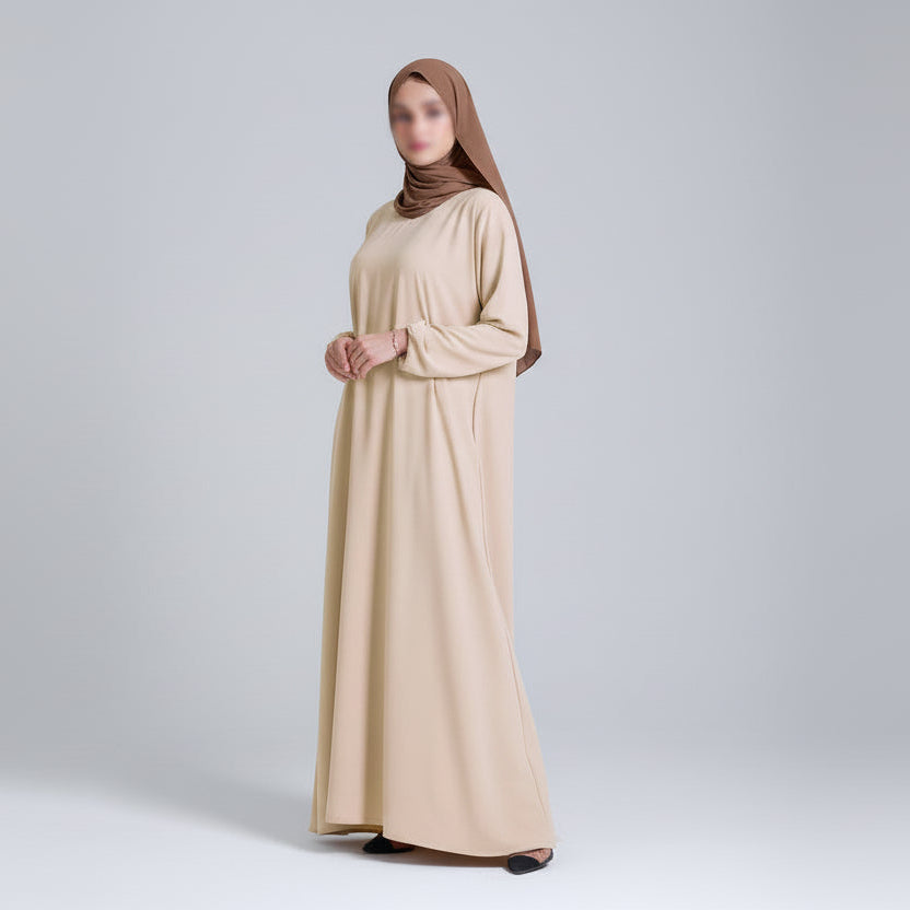 Basic abaya in cream